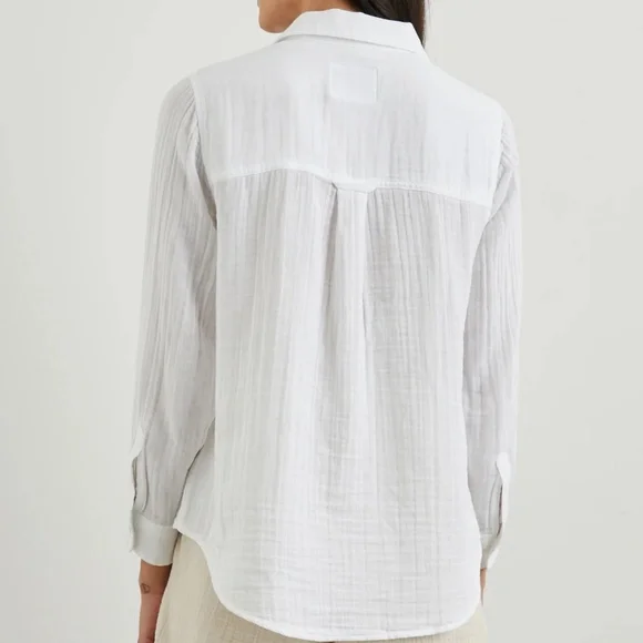 Rails Ellis Button Up Shirt, White, S - Picture 4 of 13